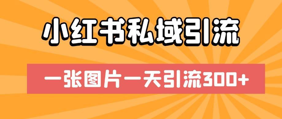 小红书私域引流,一张图片一天引流300+【揭秘】