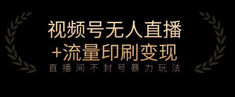 全网首发视频号不封号无人直播暴利玩法+流量印刷机变现,日入1000+【揭秘】
