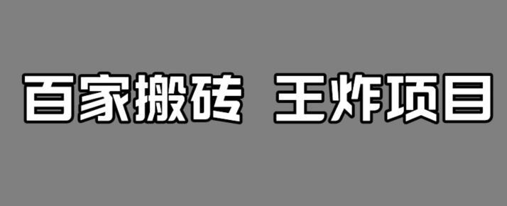 百家最新搬运玩法,单号月入5000+【揭秘】