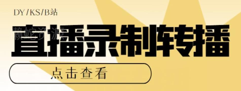 【高端精品】最新电脑版抖音/快手/B站直播源获取+直播间实时录制+直播转播软件【全套软件+详细教程】