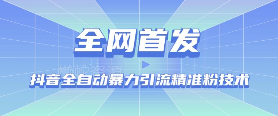 【全网首发】抖音全自动暴力引流精准粉技术【脚本+教程】