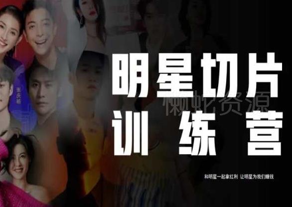 王子·明星切片线上训练营(2023),和明星一起拿红利,让明星为我们赚钱