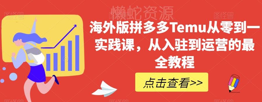海外版拼多多Temu从零到一实践课,从入驻到运营的最全教程