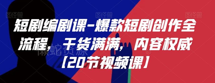 短剧编剧课-爆款短剧创作全流程,干货满满,内容权威【20节视频课】