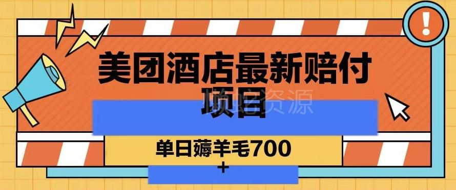 美团酒店最新赔付项目,单日薅羊毛700+【仅揭秘】