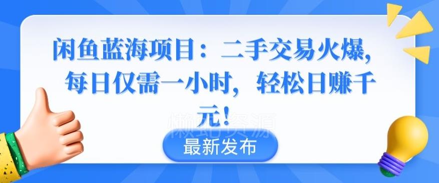 闲鱼蓝海项目：二手交易火爆，每日仅需一小时，轻松日赚千元【揭秘】