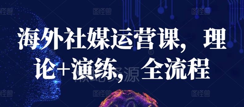 海外社媒运营课,理论+演练,全流程