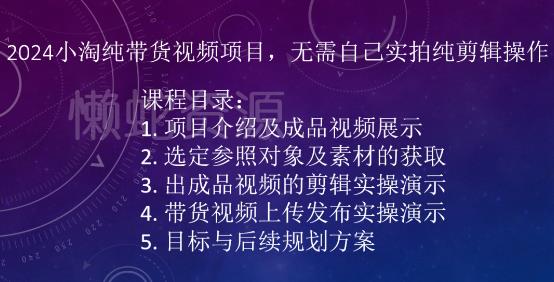 图片[1]-2024小淘纯带货视频项目玩法 无需实拍纯剪辑零门槛可上手
