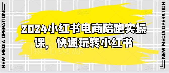 2024小红书电商陪跑实操课,快速玩转小红书,超过20节精细化课程