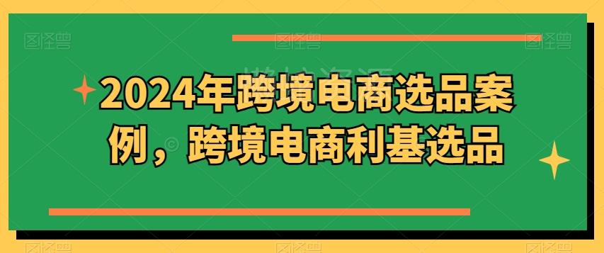 2024年跨境电商选品案例，跨境电商利基选品