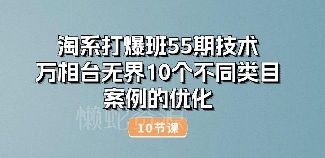 淘系打爆班55期技术：万相台无界10个不同类目案例的优化(10节)