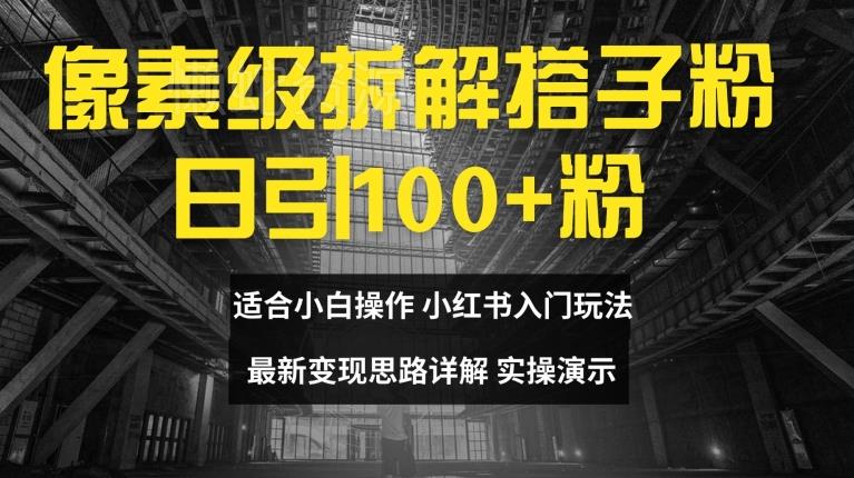 像素级拆解搭子粉,日引100+,小白看完可上手,最新变现思路详解【揭秘】