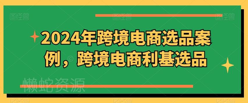 2024年跨境电商选品案例,跨境电商利基选品(更新)