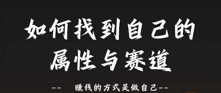 赛道和属性2.0:如何找到自己的属性与赛道,赚钱的方式是做自己