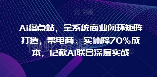 Ai终点站,全系统商业闭环矩阵打造,帮电商、实体降70%成本,12款Ai联合深度实战【0906更新】