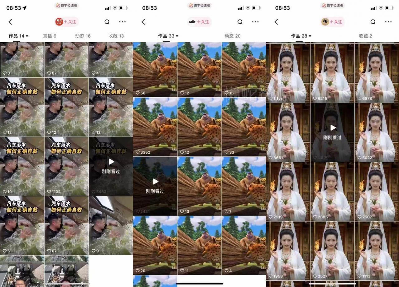 狗熊岭快手连怼技术，好物，涨粉都可以连怼