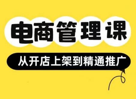 小红书&闲鱼开店从开店上架到精通推广,电商管理课