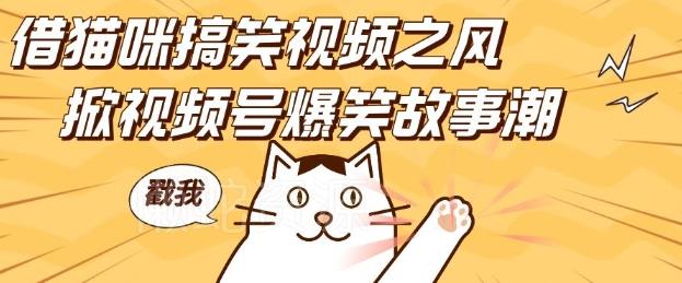 借猫咪搞笑视频之风,掀视频号爆笑故事潮,轻松日入四位数,无门槛快速入门!