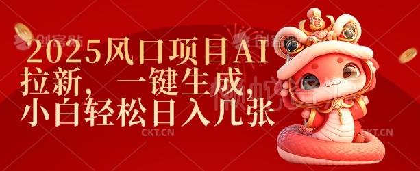 2025风口项目AI拉新,一键生成,小白轻松日入几张