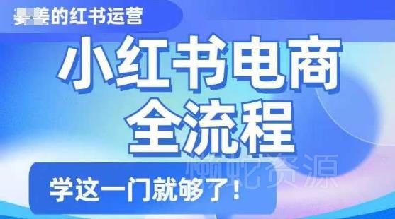 小红书电商全流程,精简易懂,从入门到精通,学这一门就够了