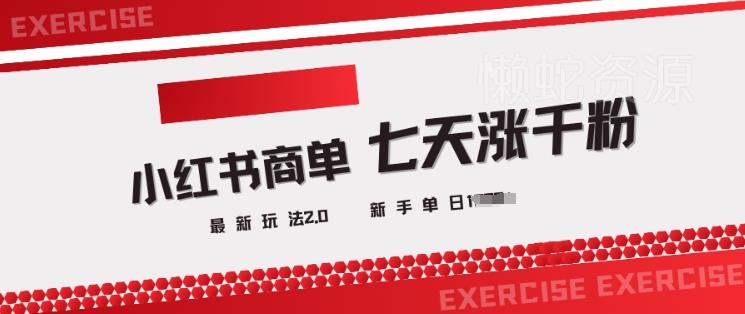 小红书商单2.0最新玩法,3天涨千粉单日变现多张