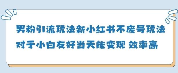 男粉引流玩法(新),玩法友好做的好当天就能变现