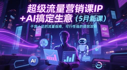 超级流量营销课IP+AI搞定生意(5月新课)干货十足的流量指南,可行性强的提效攻略