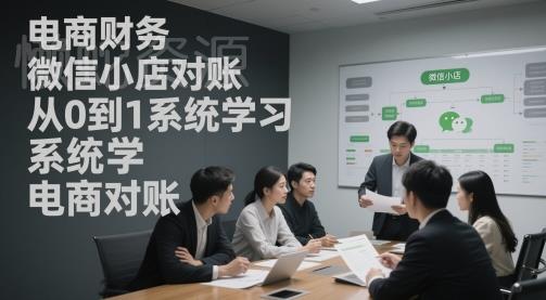电商财务微信小店对账,从0到1系统学习电商对账