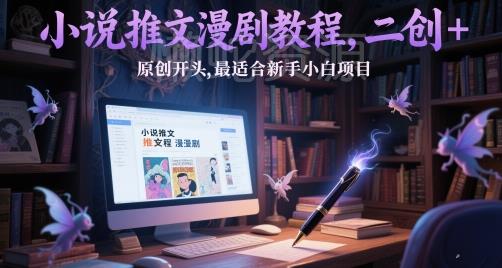 小说推文漫剧教程，二创+原创开头，最适合新手小白项目