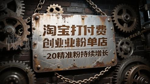 淘宝打付费创业粉单店每天稳定10-20精准粉持续增长【揭秘】