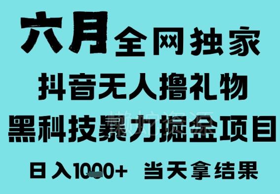 25年6月高爆抖音无人直播最新撸音浪掘金项目,门槛低小白可做,无脑日入1k,可矩阵放大【揭秘】
