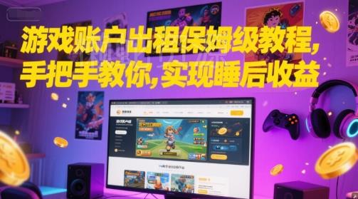 游戏账户出租保姆级教程，手把手教你，实现睡后收益