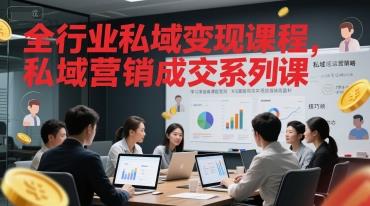 全行业私域变现课程，私域营销成交系列课