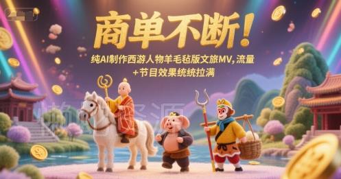 商单不断!纯AI制作西游人物羊毛毡版文旅MV,流量+节目效果统统拉满
