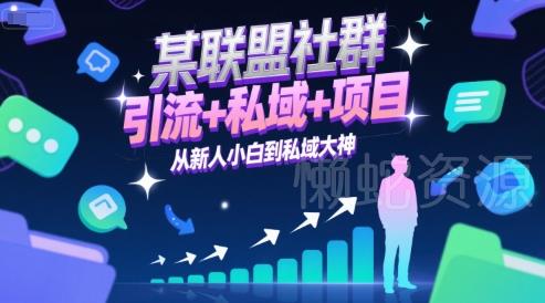 某联盟社群，引流+私域+项目，从新人小白到私域大神