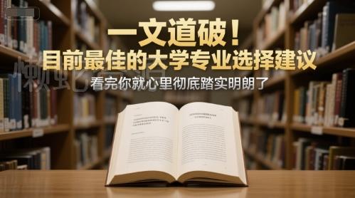 付费文章:一文道破!目前最佳的大学专业选择建议,看完你就心里彻底踏实明朗了