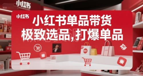 小红书单品带货,极致选品,打爆单品