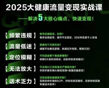 大健康流量全域新增长8.0,三月底线下课视频,大健康万亿蓝海,从类目突围到模式迭代