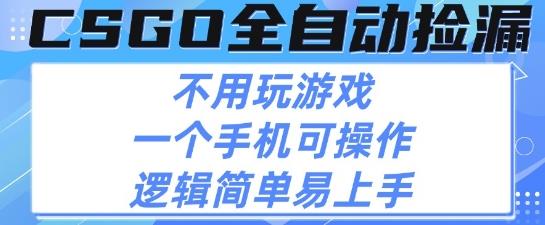 CSGO自动捡漏项目,最新独家玩法,不用挂G不用玩游戏,一个手机即可操作,新手小白轻松月入1W+【揭秘】
