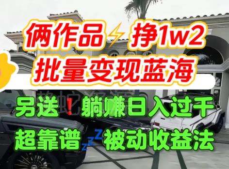 只靠2个作品点赞数量就挣1.2W,不导私域也能变现了【支持矩阵】汽水音乐门种草项目
