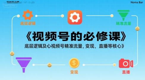 视频号的必修课,视频号的底层逻辑及核心视频号精准流量,变现,直播等核心