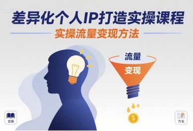 差异化个人IP打造实操课程,实操流量变现方法