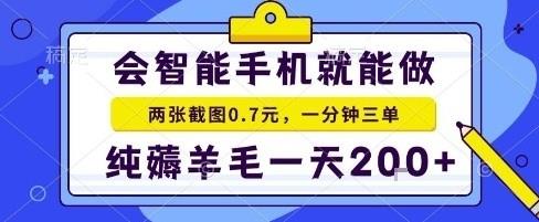 手机项目,二十秒一单,纯薅羊毛一天2张+做就有【揭秘】