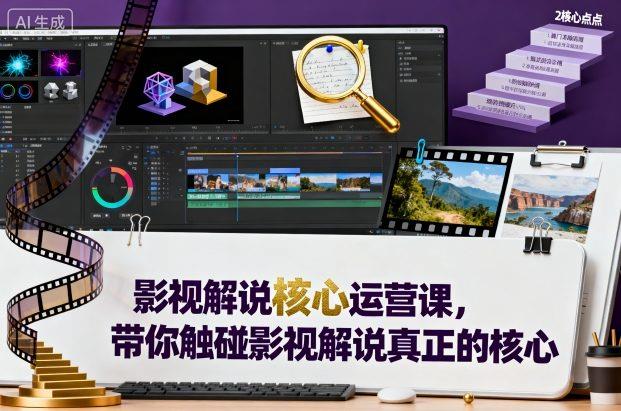 影视解说核心运营课,带你触碰影视解说真正的核心
