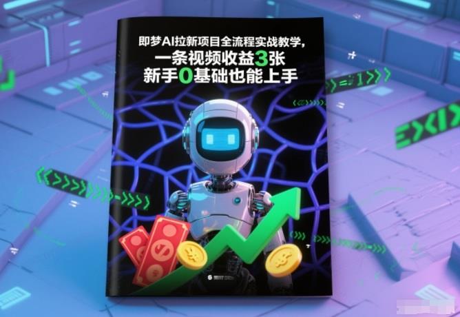 即梦AI拉新项目全流程实战教学,一条视频收益3张,新手0基础也能上手