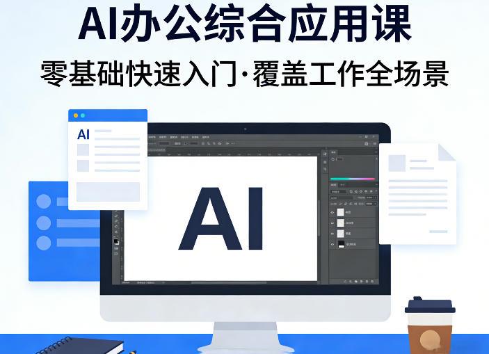 AI办公综合应用课,零基础快速入门,覆盖了工作中各种应用场景