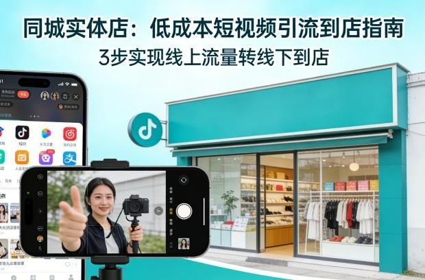 同城实体店，如何低成本把客户从短视频带到线下门店
