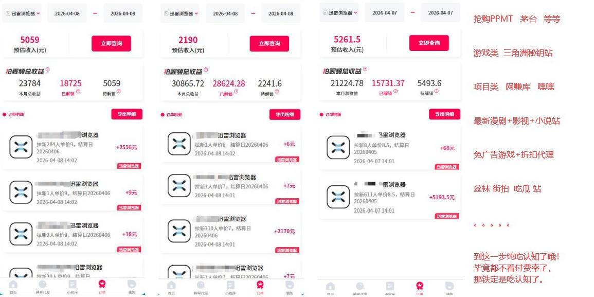 迅雷浏览器项目2.0_拆个大佬周1W的打法