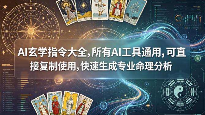 AI玄学指令大全,所有AI工具通用,可直接复制使用,快速生成专业命理分析