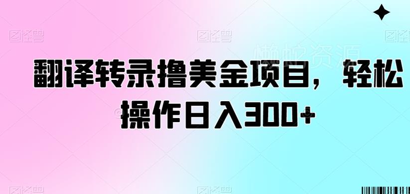 翻译转录撸美金项目，轻松操作日入300+【揭秘】